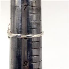 Synthetic Almandine Garnet Lady's Silver & Stone Ring 925 Silver 2.5g Size:8